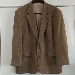 Men's Jacket Brown/Tan Wool/Camel Hair Tweed